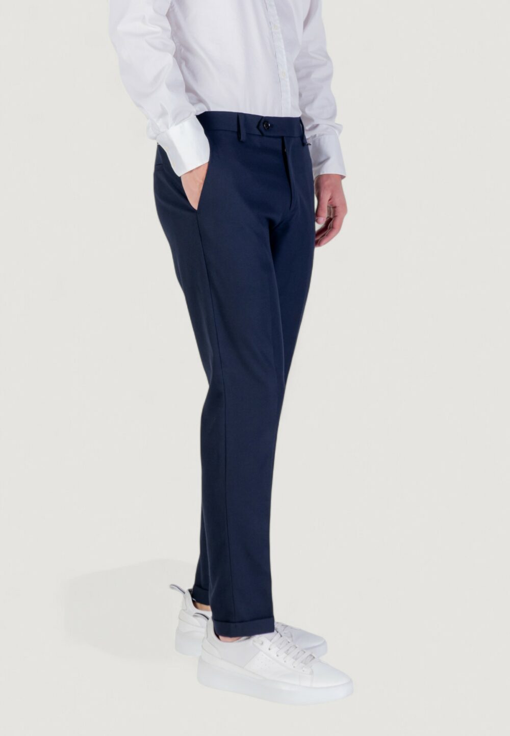 Pantaloni slim Antony Morato RAD SLIM ANKLE LENGHT FIT TWILL Blu marine - Foto 3