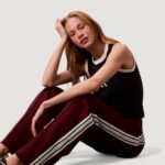 Pantaloni sportivi Calvin Klein Jeans HGH SHN FRNCH TRRY T Bordeaux - Foto 1