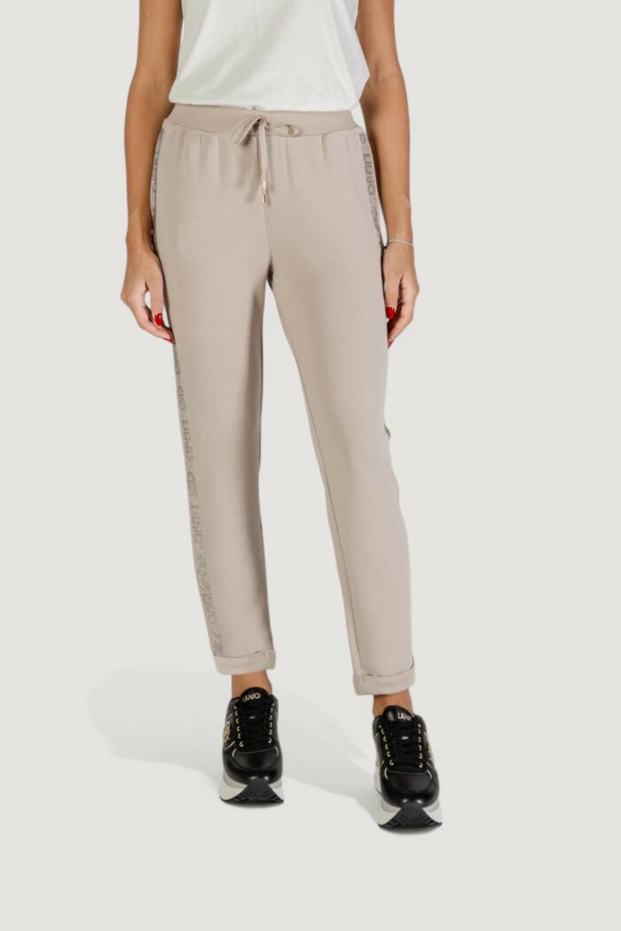 Pantaloni sportivi Liu-jo PANT.JERSEY LUNGO Beige chiaro