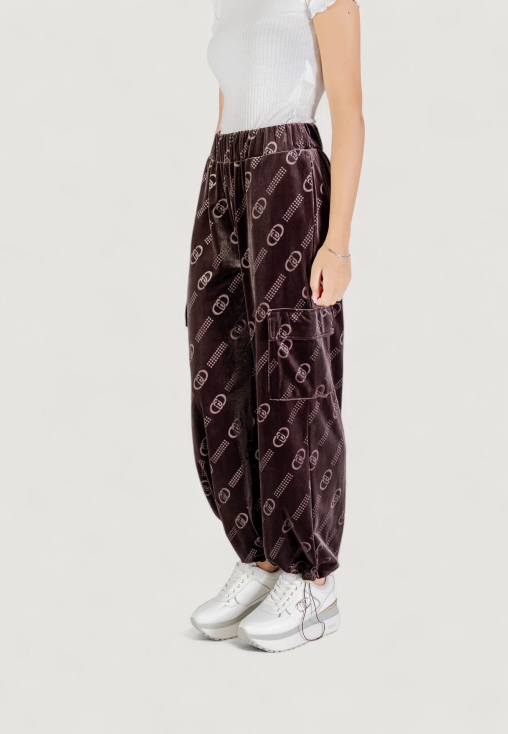 Pantaloni sportivi Liu-Jo PANT. JERSEY LUNGO Cioccolato - Foto 3