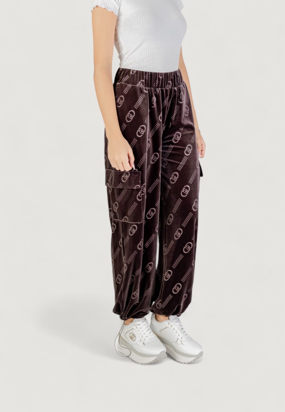 Pantaloni sportivi Liu-Jo PANT. JERSEY LUNGO Cioccolato - Foto 4