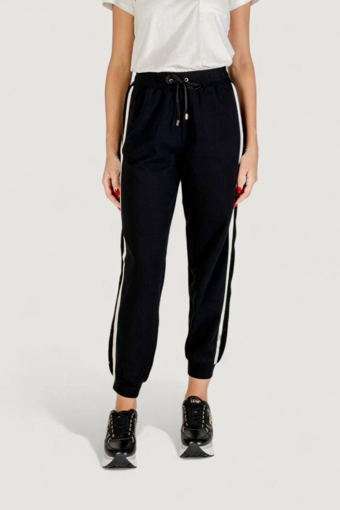 Pantaloni sportivi Liu-jo PANT.JERSEY LUNGO Nero – Bianco