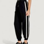 Pantaloni sportivi Liu-Jo PANT.JERSEY LUNGO Nero - Bianco - Foto 2