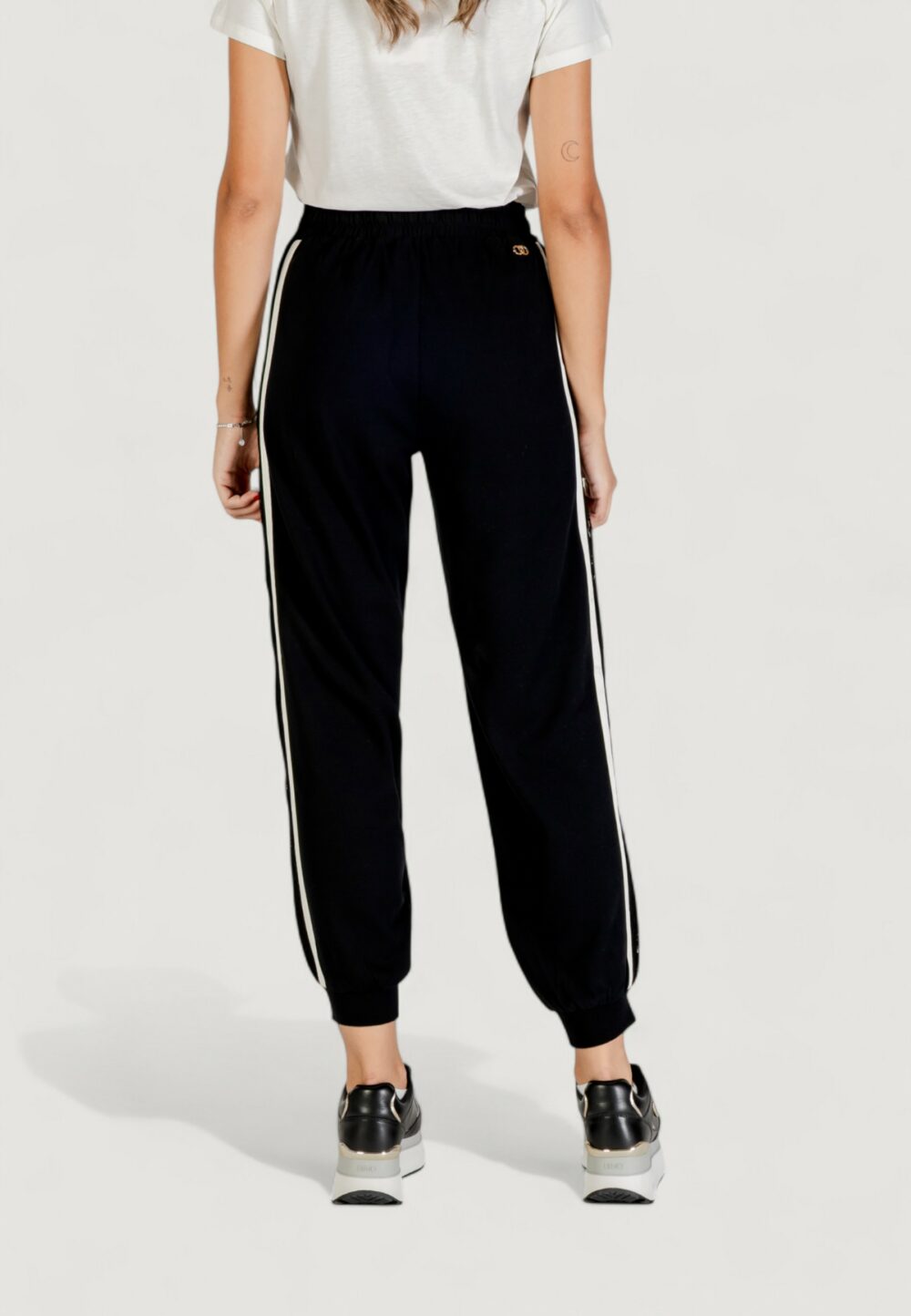 Pantaloni sportivi Liu-Jo PANT.JERSEY LUNGO Nero - Bianco - Foto 4
