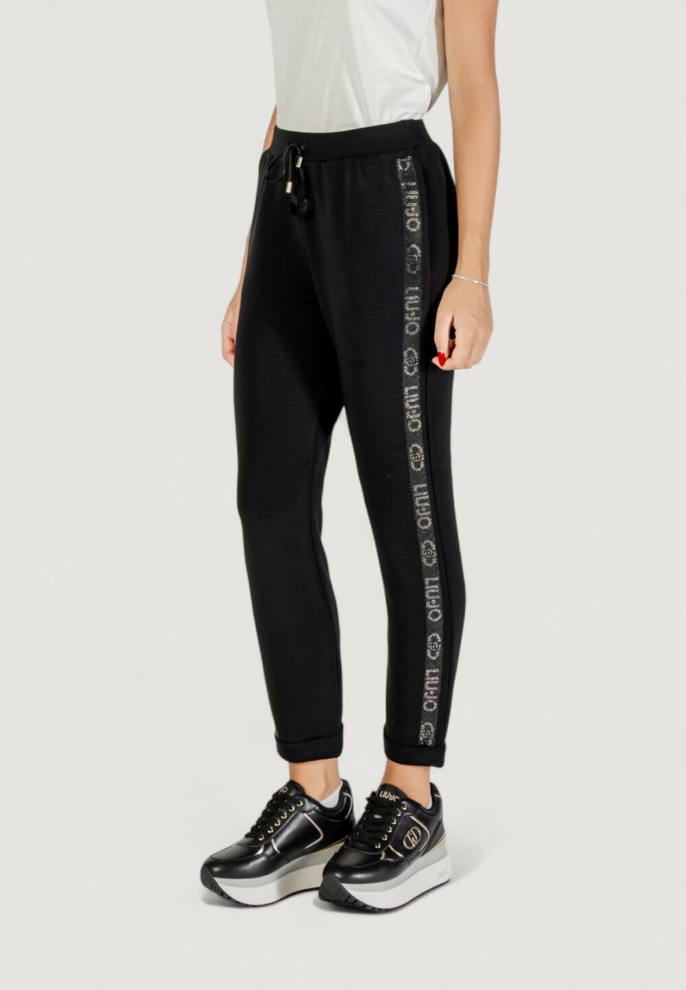 Pantaloni sportivi Liu-Jo PANT.JERSEY LUNGO Nero - Foto 2