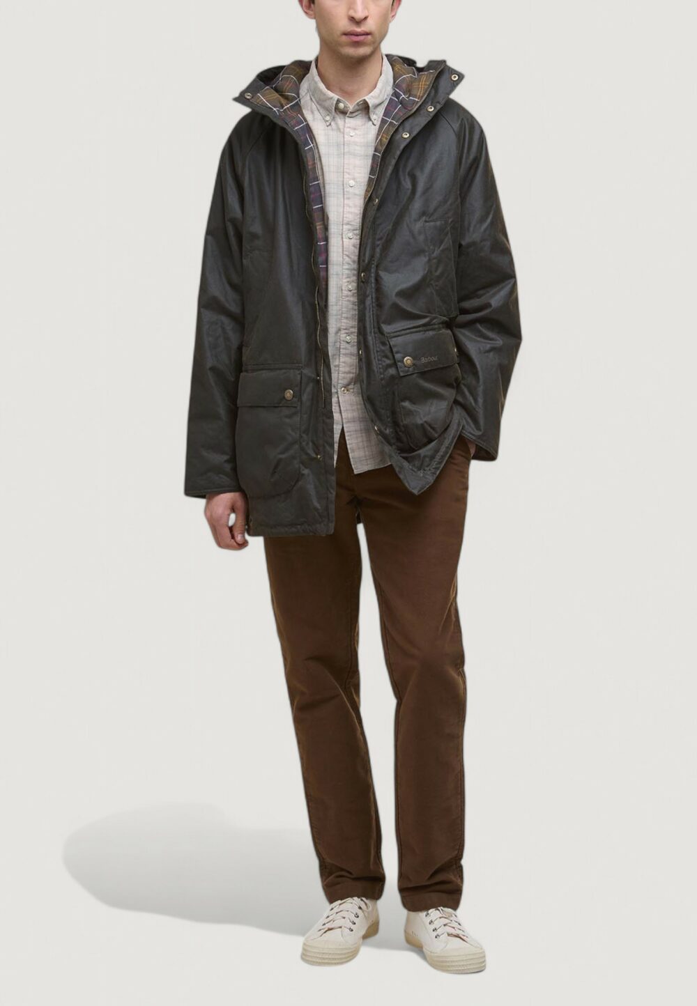 Parka Barbour BEDALE WAX PARKA Marrone Scuro - Foto 2