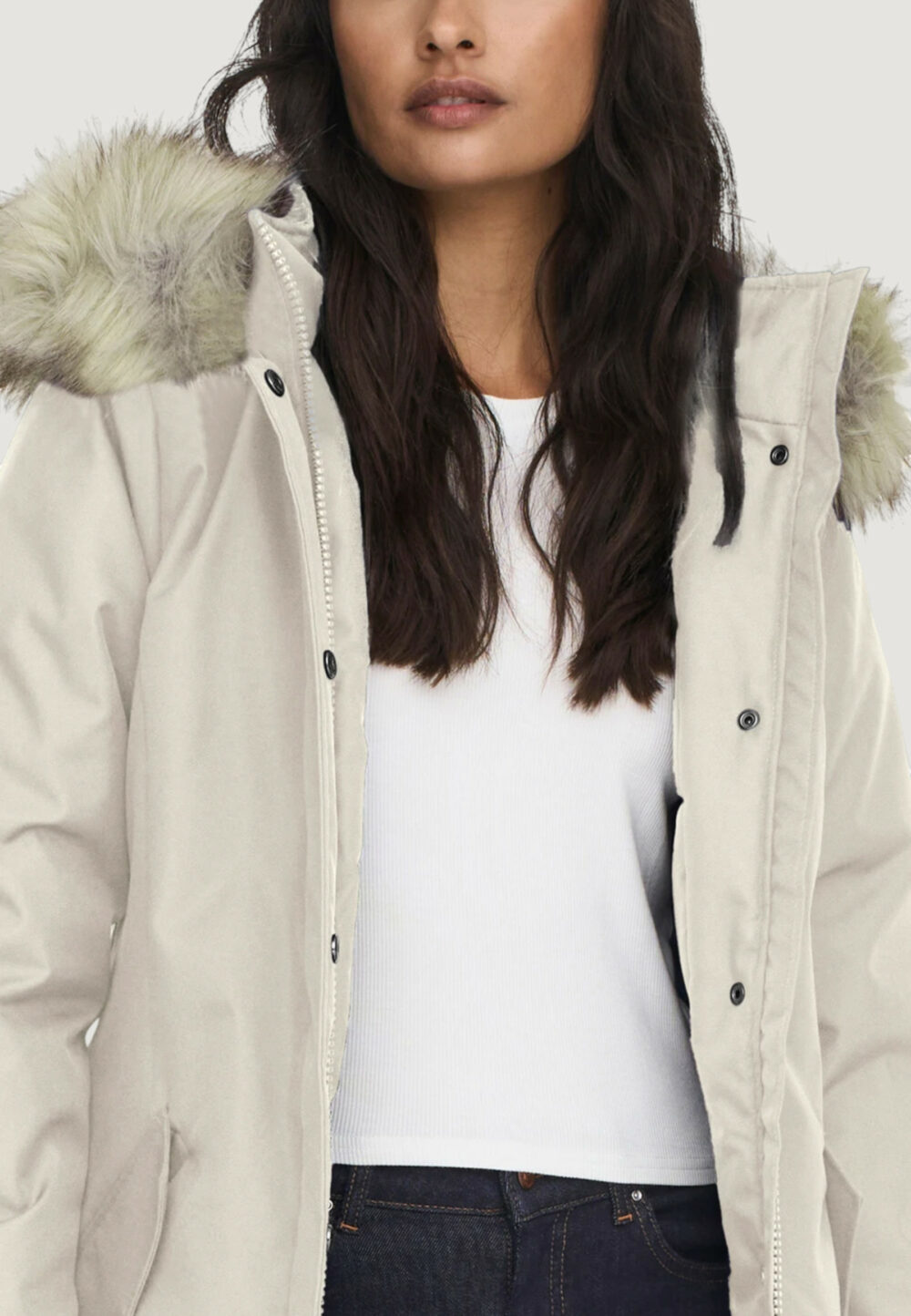Parka Only ONLNEWKATY PARKA LIFE OTW CC Beige chiaro - Foto 3