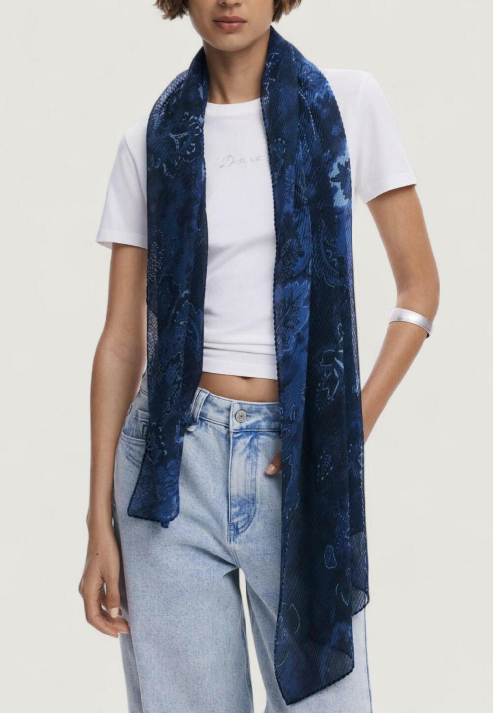 Pashmina Desigual FOU_PAISLEY Blu - Foto 2