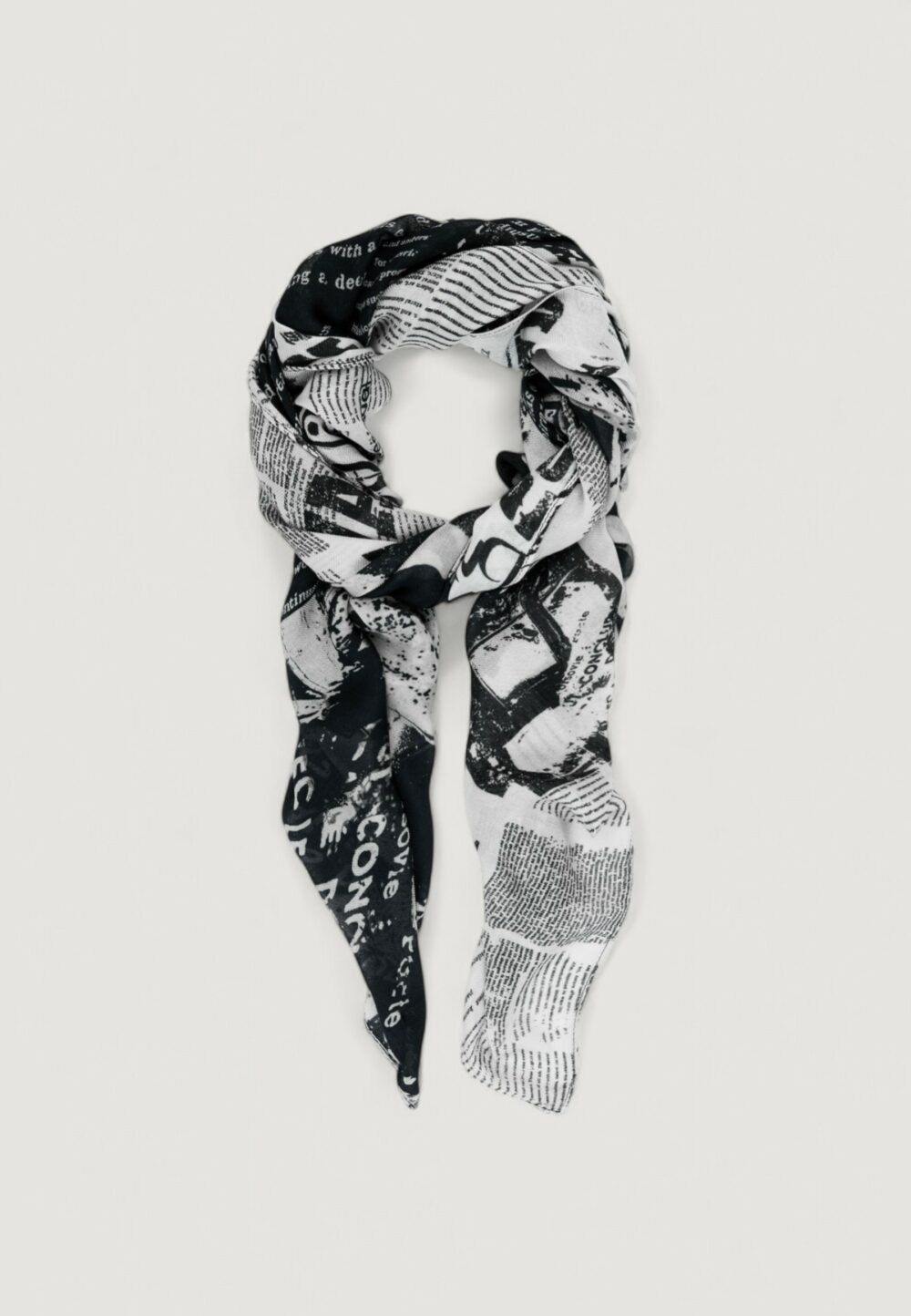 Pashmina Desigual FOU_NEWSPAPER Nero - Foto 1