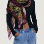 Pashmina Desigual FOU_BIRD_LACROIX Viola - Foto 3
