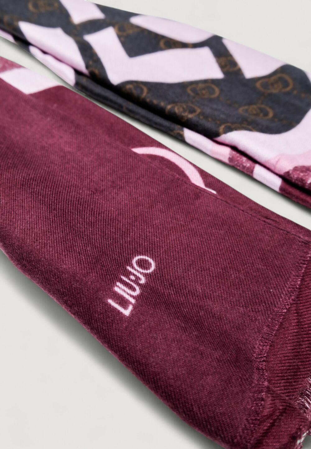 Pashmina Liu-Jo STOLA PORTALOGO 70X180 Bordeaux - Foto 3