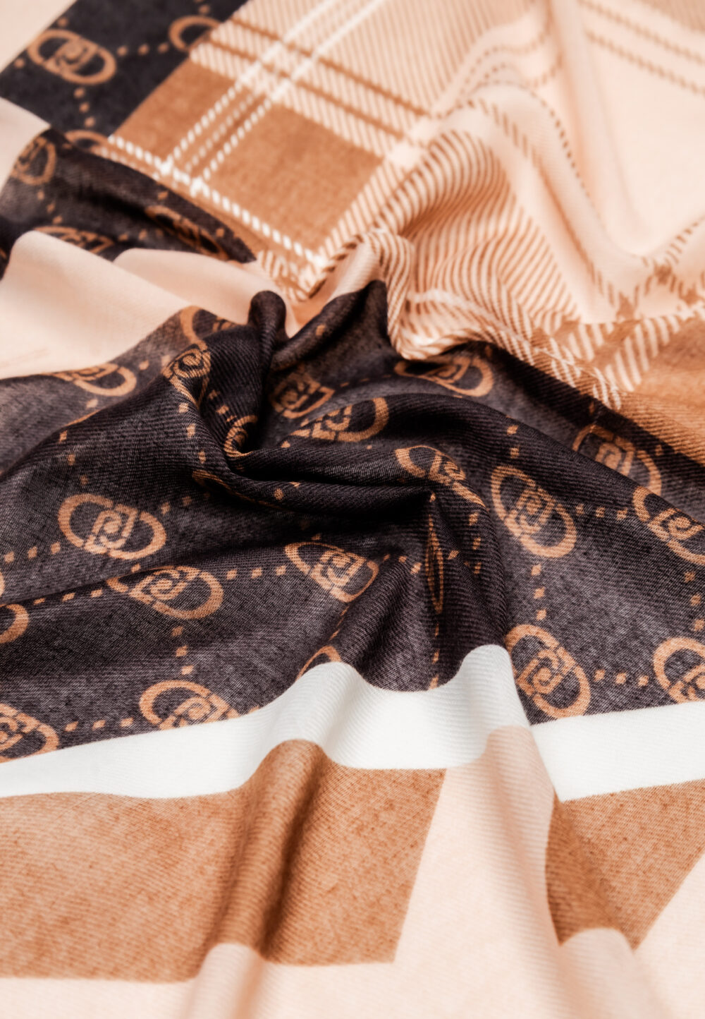 Pashmina Liu-Jo ECS STOLA CHECK 70X180 Marrone - Foto 4