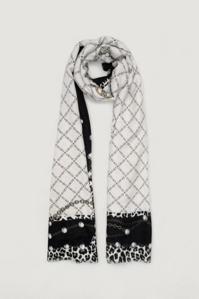 Pashmina Liu-jo ECS STOLA PEARLS ANIMAL 70X180 Nero