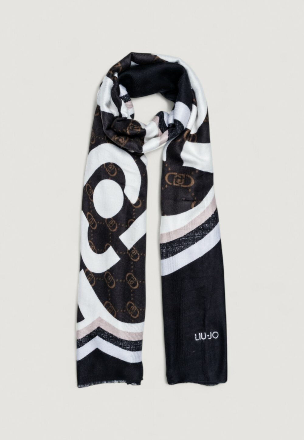 Pashmina Liu-Jo STOLA PORTALOGO 70X180 Nero - Foto 1