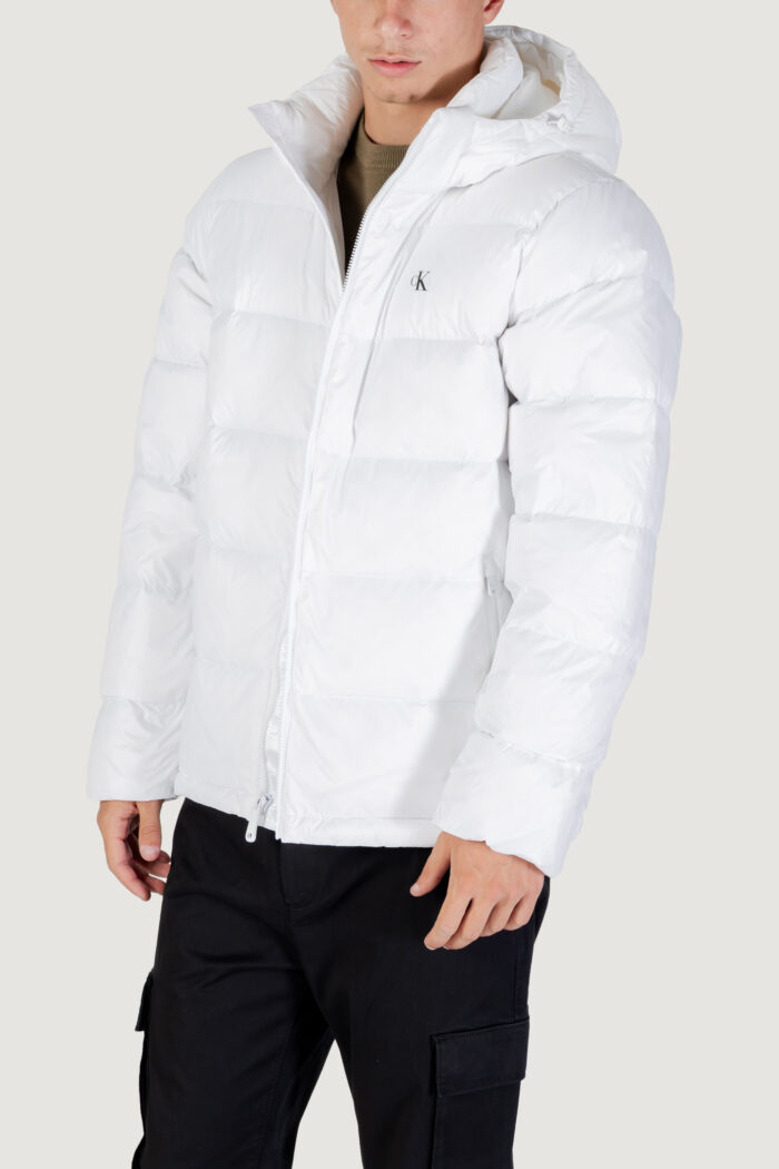 Piumino Calvin Klein LS NYLON ZIP OFF HOO Bianco – LV04RC518G