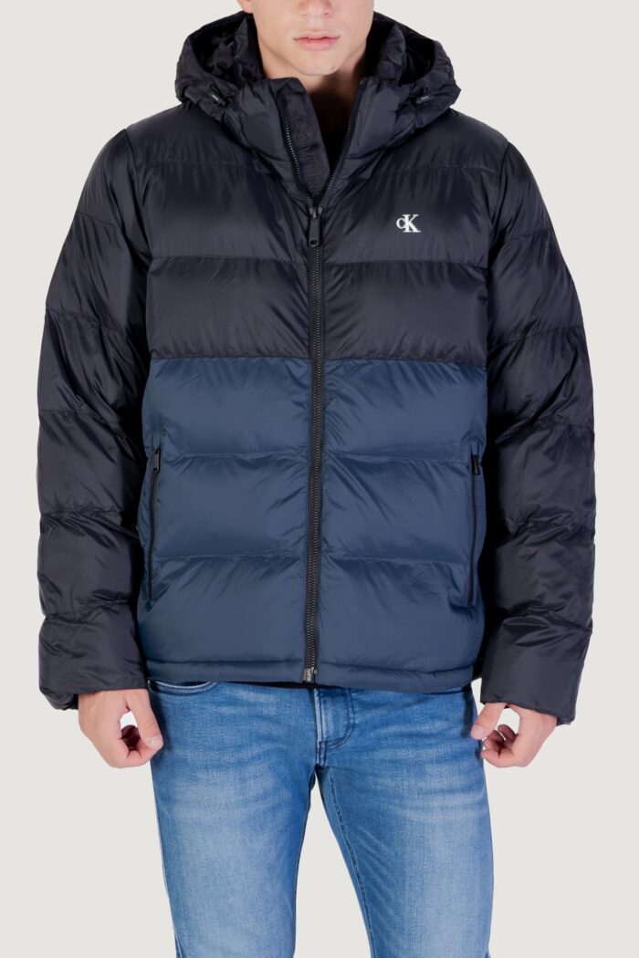 Piumino Calvin Klein LS NYLON COLOR BOCK Nero