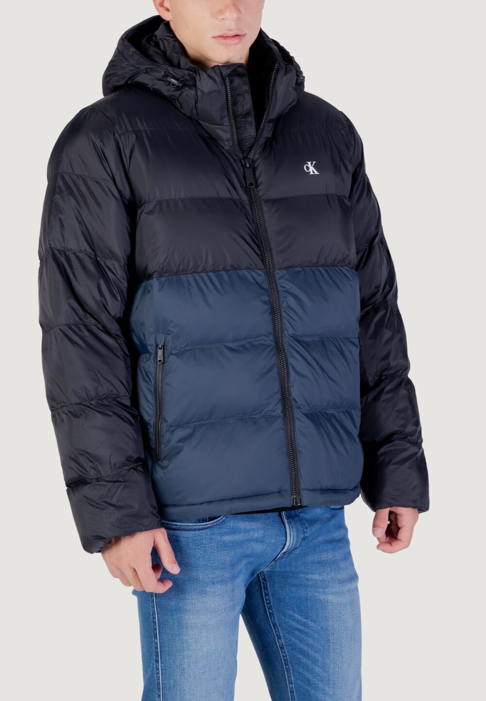 Piumino Calvin Klein Jeans LS NYLON COLOR BOCK Nero - Foto 5