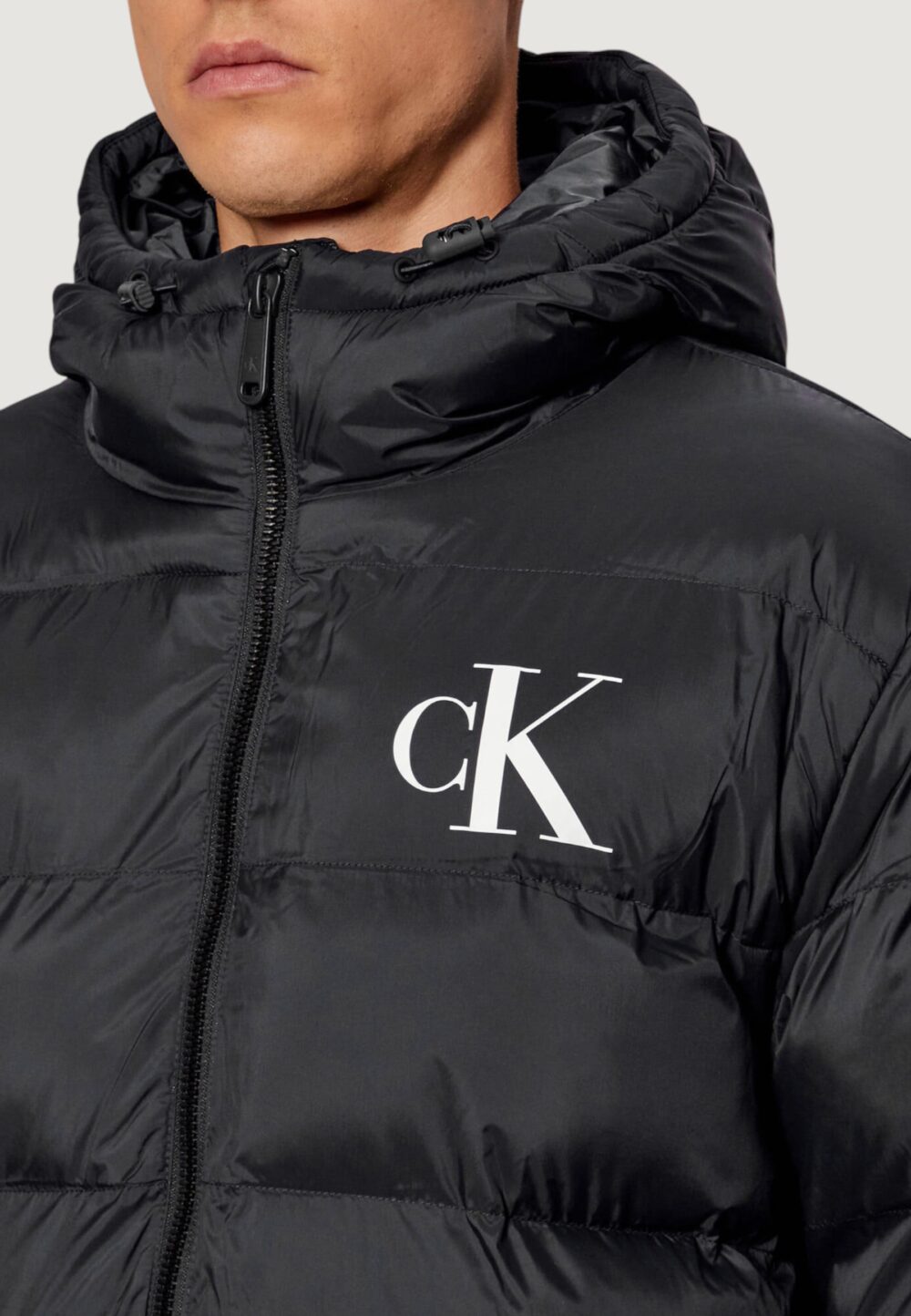 Piumino Calvin Klein Jeans LS NYLON MONOGRAM PU Nero - Foto 5