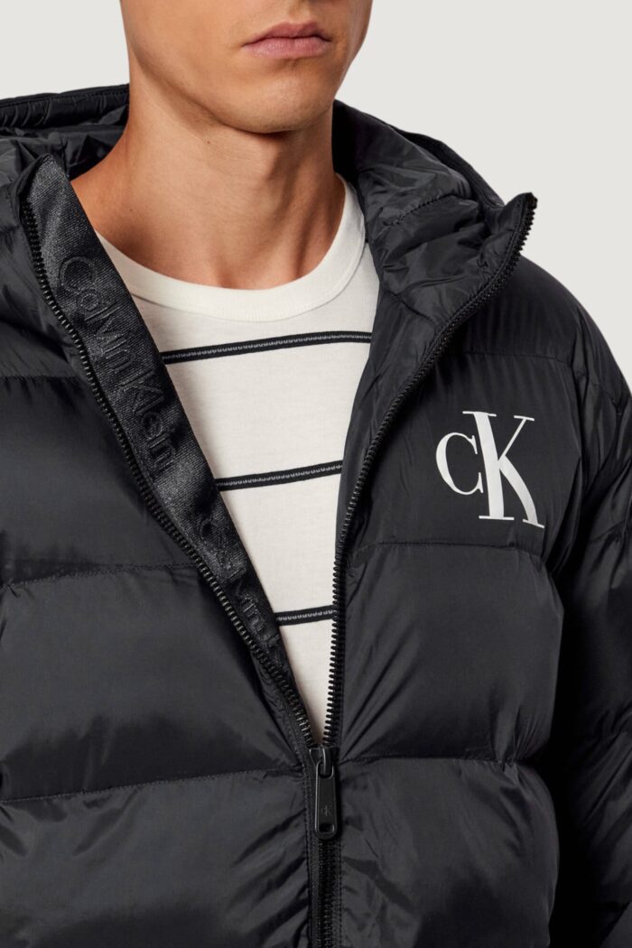 Piumino Calvin Klein LS NYLON MONOGRAM PU Nero – LV04RD528G
