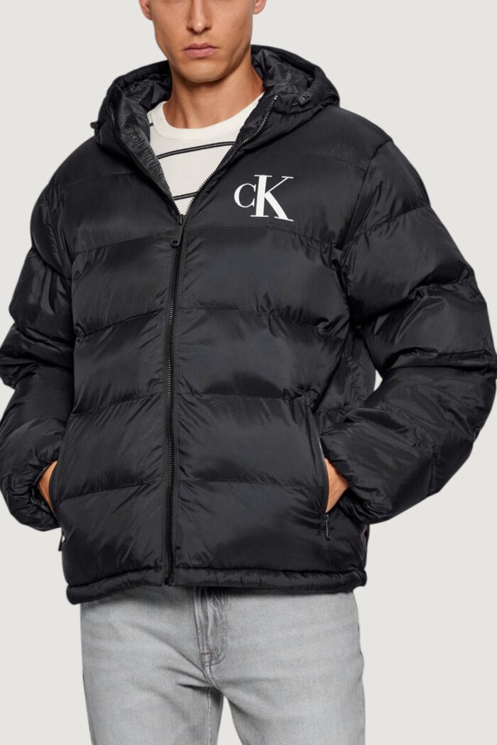 Piumino Calvin Klein LS NYLON MONOGRAM PU Nero – LV04RD528G
