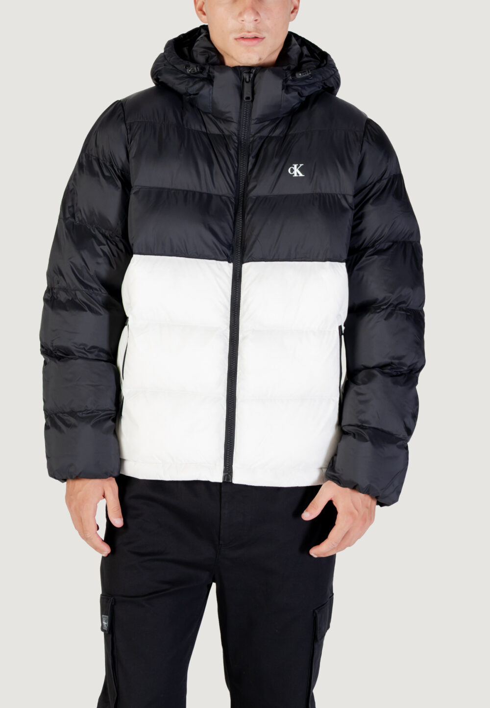 Piumino Calvin Klein Jeans LS NYLON COLOR BOCK Panna - Foto 5