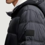 Piumino Tommy Hilfiger Jeans TJM HOODED LOGO PUFF Nero - Foto 4