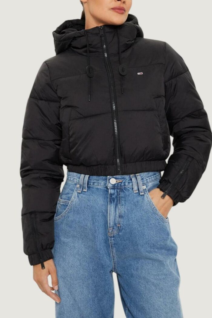 Piumino Tommy Hilfiger TJW CRP HOODED PUFFE Nero