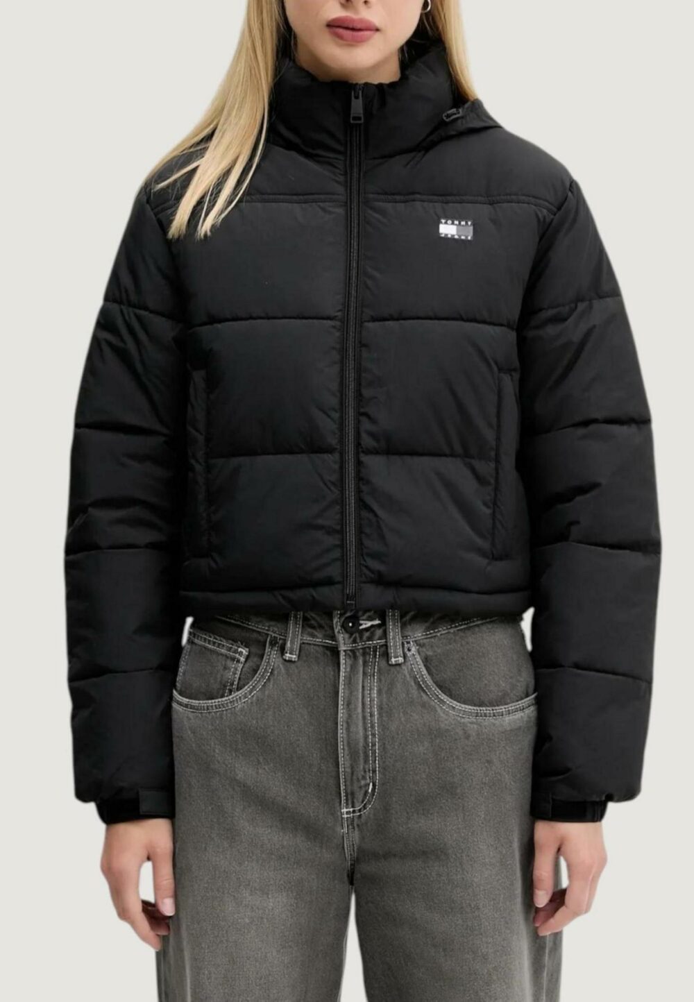 Piumino Tommy Hilfiger Jeans TJW FLAG BACK CROP E Nero - Foto 1