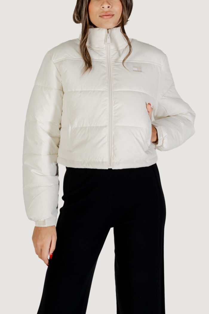 Piumino Tommy Hilfiger TJW FLAG BACK CROP E Panna – DW0DW21620