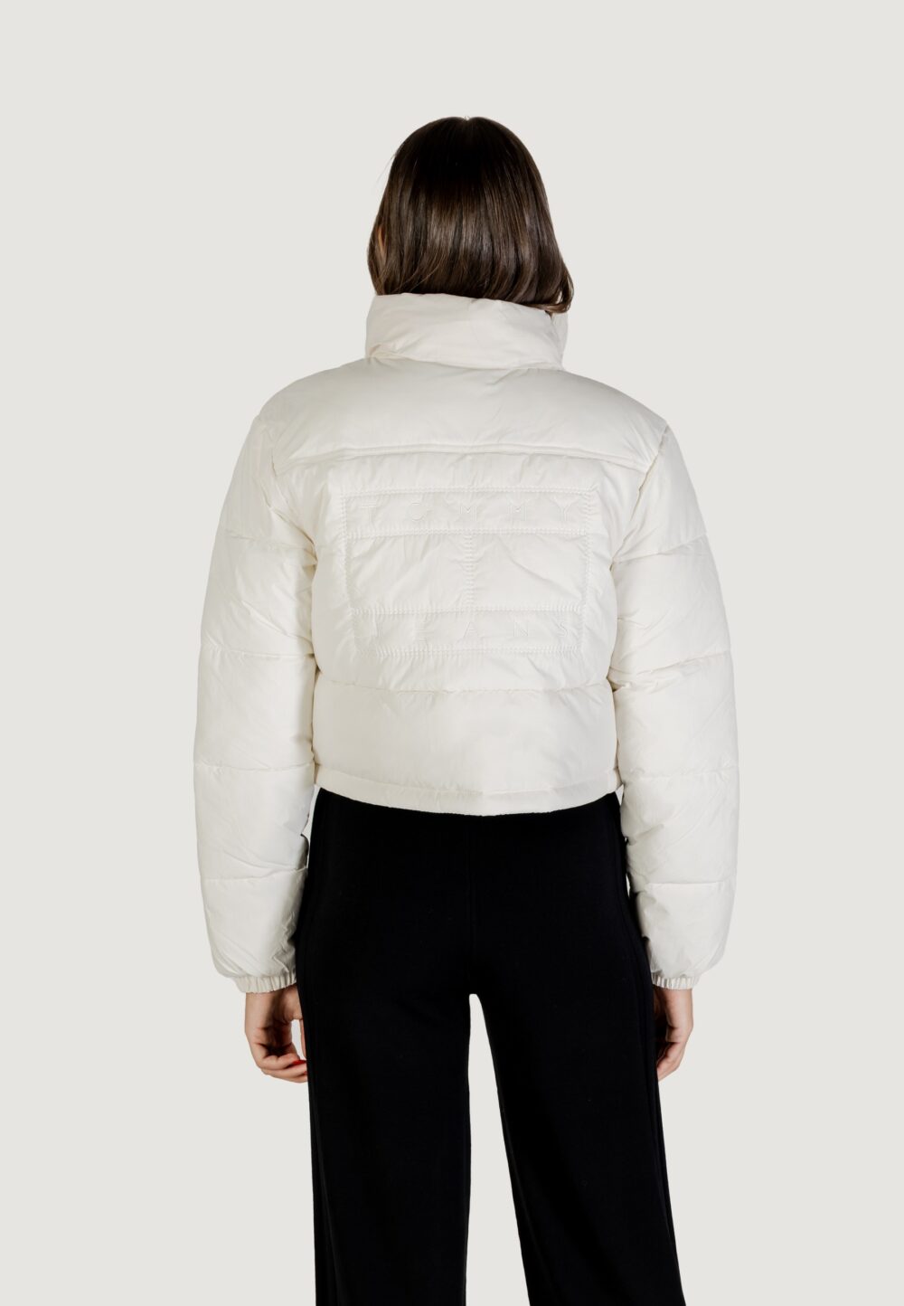 Piumino Tommy Hilfiger Jeans TJW FLAG BACK CROP E Panna - Foto 4