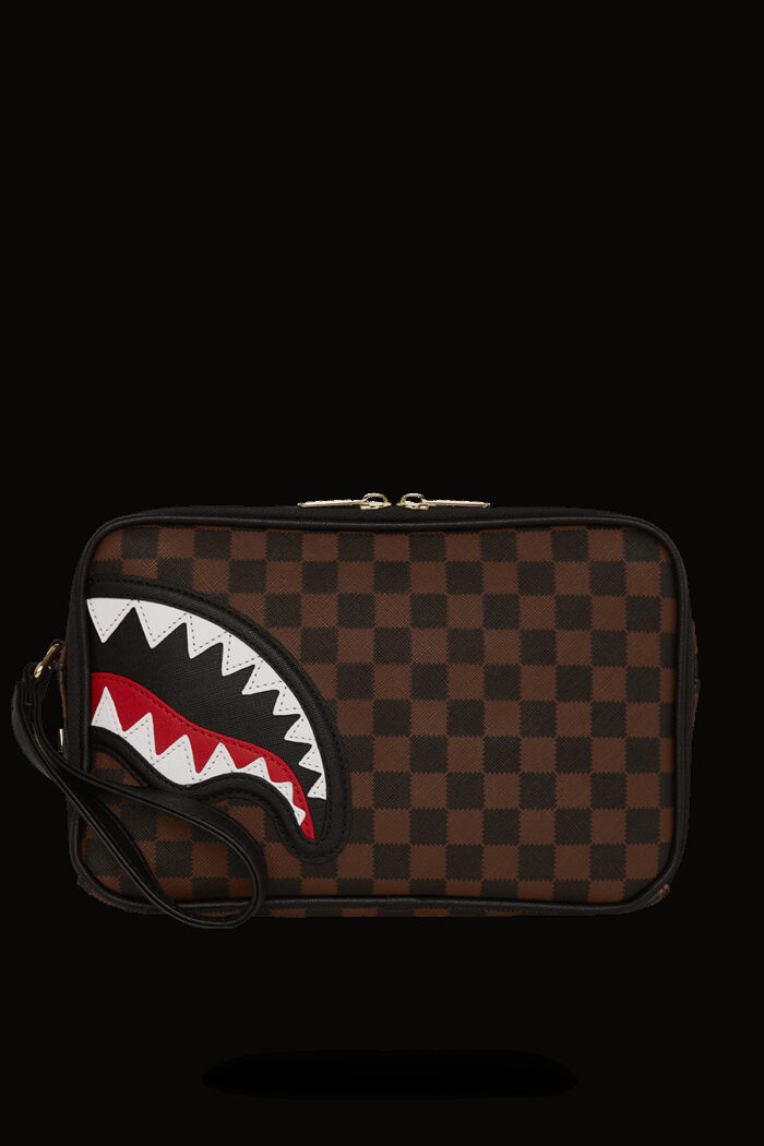 Pochette e beauty Sprayground SAWTOOTH SHARKS IN PARIS TOILETRY BRICK Marrone – 910B7840NSZ