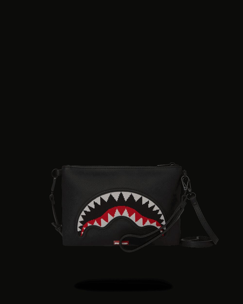 Pochette e beauty Sprayground FLY KNIT MOUTH CROSSOVER CLUTCH Nero - Foto 1