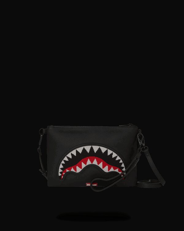 Pochette e beauty Sprayground FLY KNIT MOUTH CROSSOVER CLUTCH Nero - Foto 1