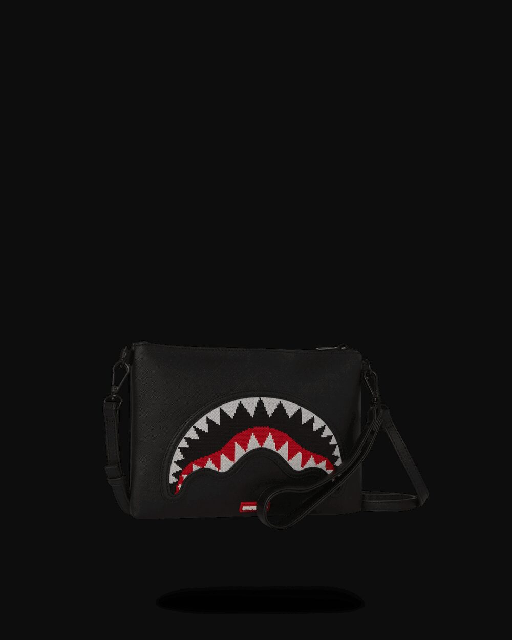 Pochette e beauty Sprayground FLY KNIT MOUTH CROSSOVER CLUTCH Nero - Foto 2