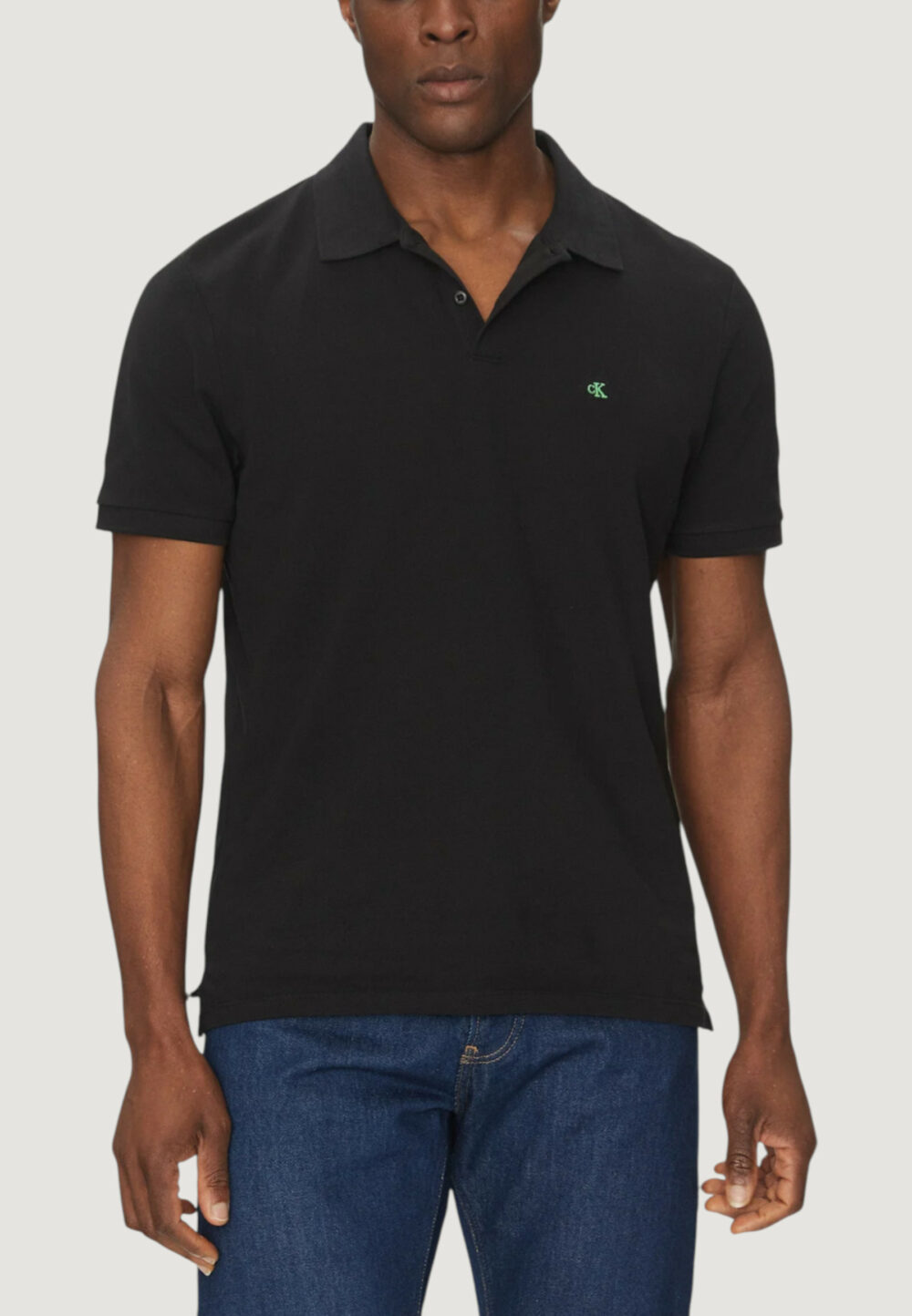 Polo manica corta Calvin Klein Jeans SS MONOGRAM PIQUE PO Nero - Foto 1