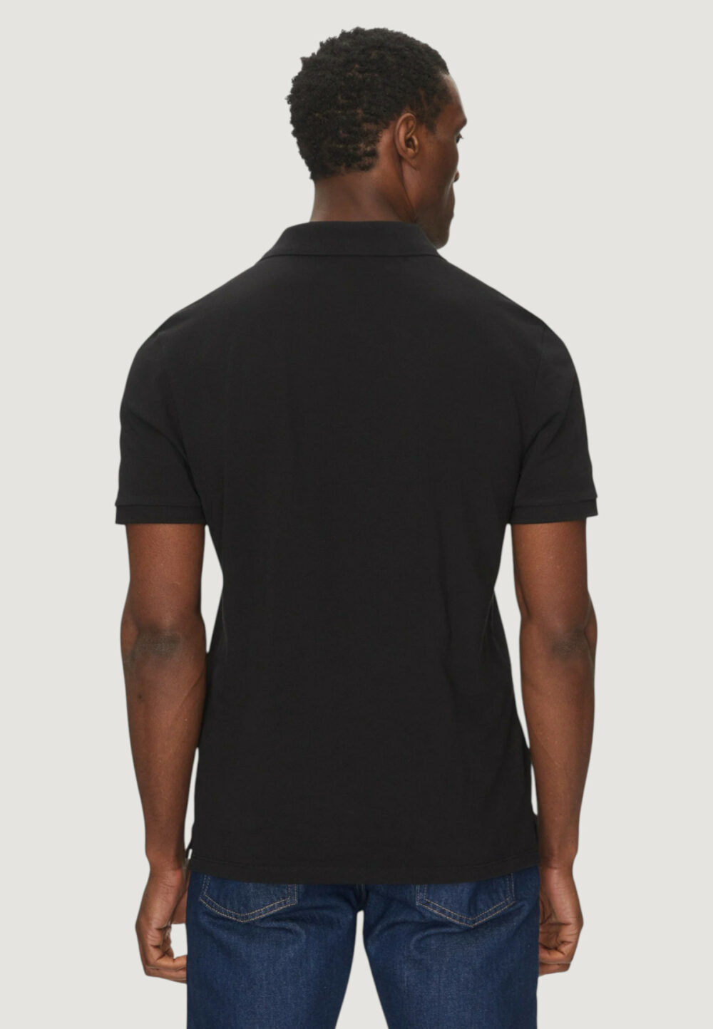 Polo manica corta Calvin Klein Jeans SS MONOGRAM PIQUE PO Nero - Foto 3