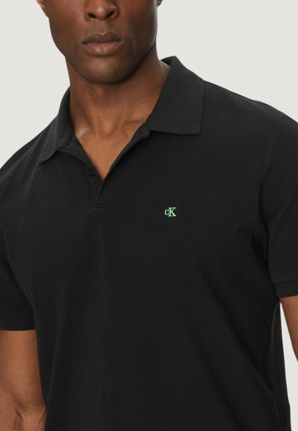 Polo manica corta Calvin Klein Jeans SS MONOGRAM PIQUE PO Nero - Foto 4