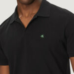 Polo manica corta Calvin Klein Jeans SS MONOGRAM PIQUE PO Nero - Foto 4