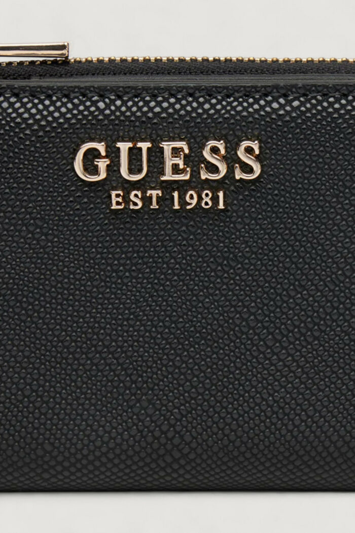 Portacarte Guess LAUREL II SLG ZIP ARND CRD CSE Nero