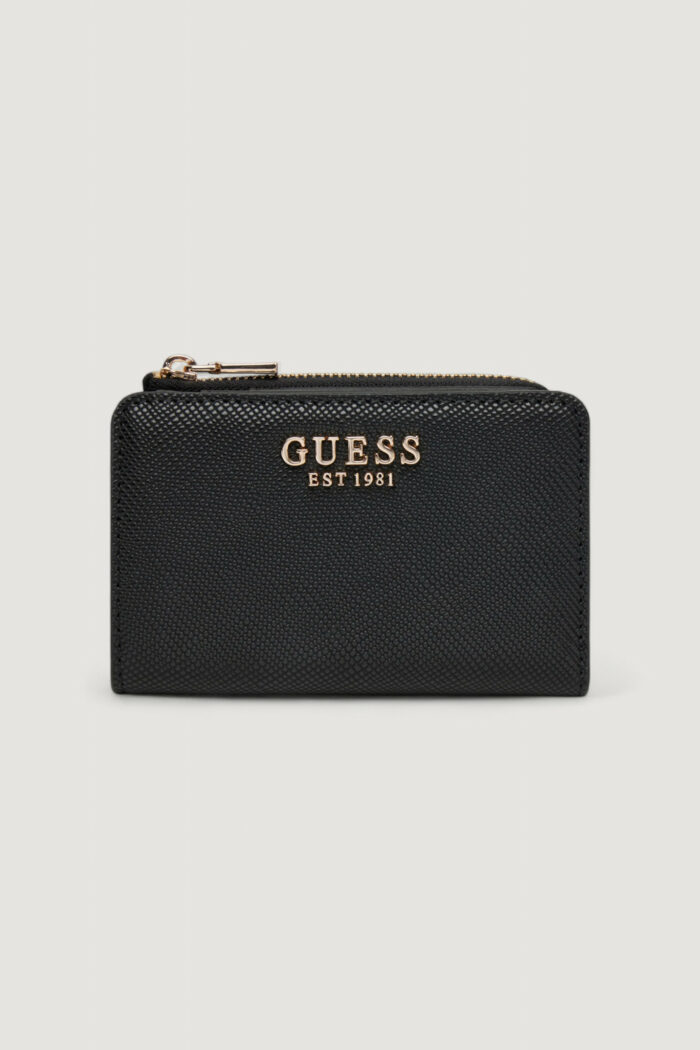 Portacarte Guess LAUREL II SLG ZIP ARND CRD CSE Nero