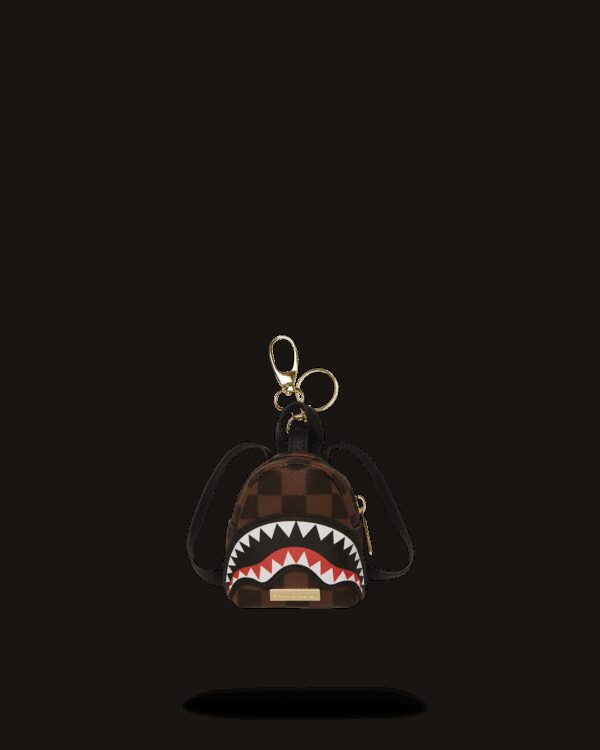 Portachiave Sprayground SAWTOOTH SHARKS IN PARIS KEYCHAIN Marrone - Foto 1