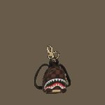 Portachiave Sprayground SAWTOOTH SHARKS IN PARIS KEYCHAIN Marrone - Foto 2