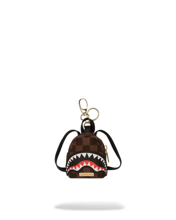 Portachiave Sprayground SAWTOOTH SHARKS IN PARIS KEYCHAIN Marrone - Foto 1