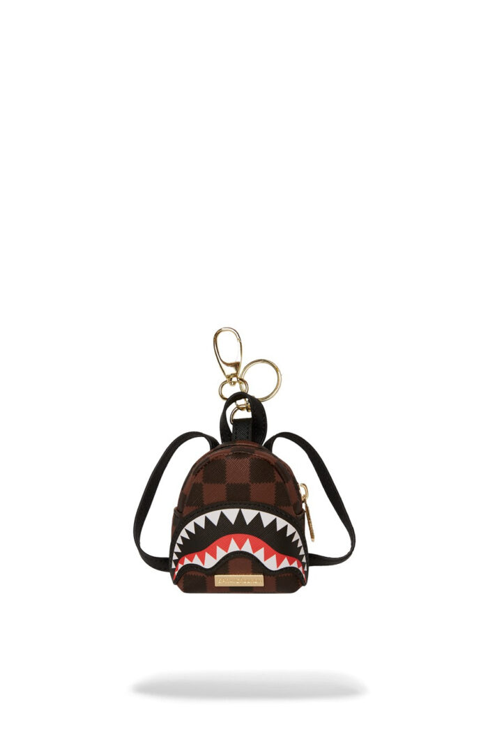 Portachiave Sprayground SAWTOOTH SHARKS IN PARIS KEYCHAIN Marrone