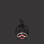Portachiave Sprayground DRIPPING SHARKS IN PARIS KEYCHAIN Nero - Foto 1