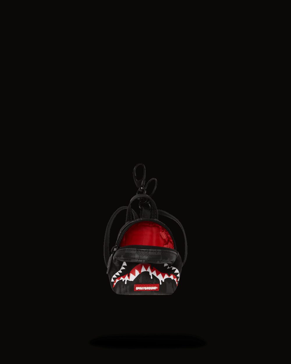 Portachiave Sprayground DRIPPING SHARKS IN PARIS KEYCHAIN Nero - Foto 3