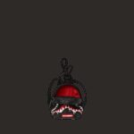 Portachiave Sprayground DRIPPING SHARKS IN PARIS KEYCHAIN Nero - Foto 3