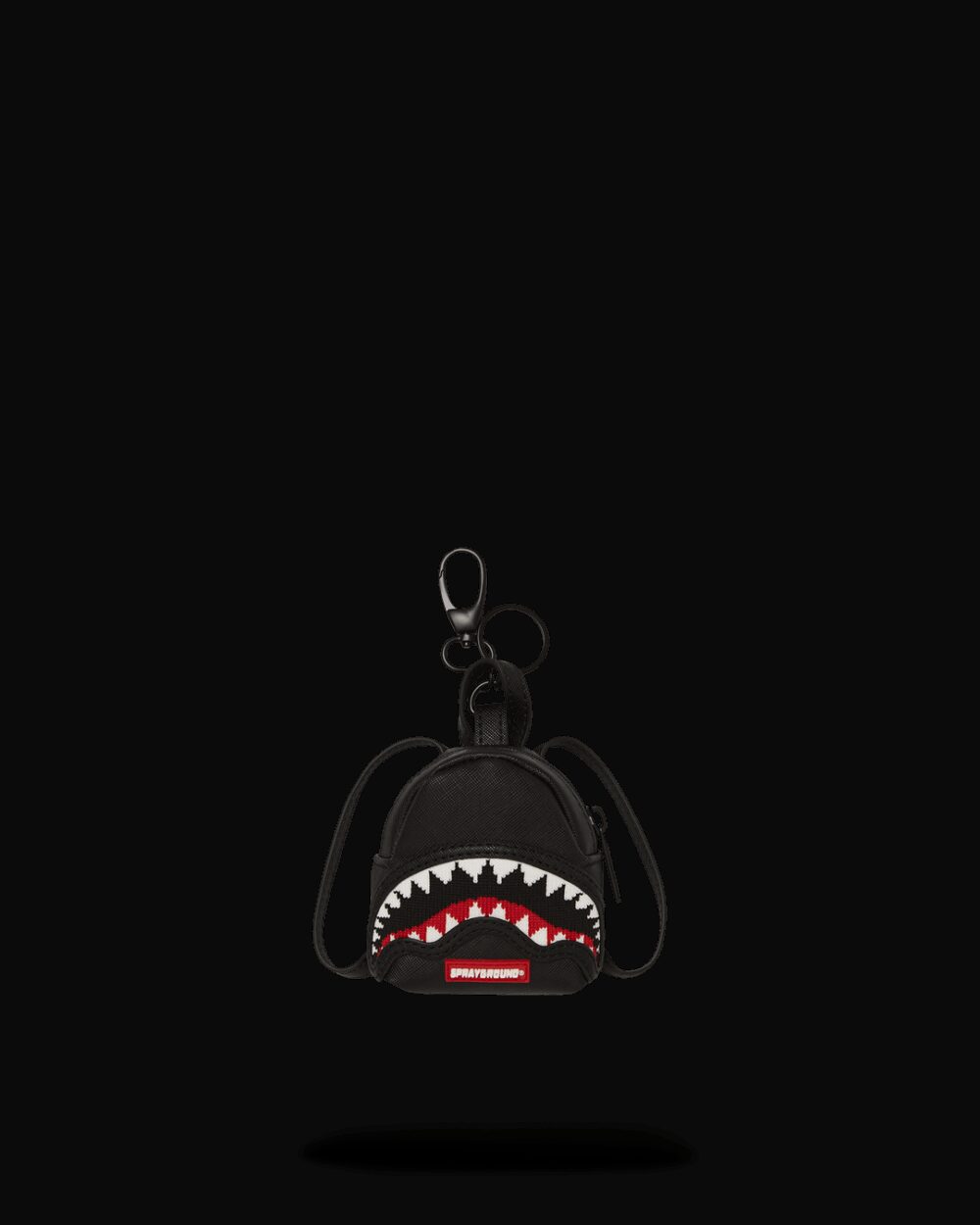 Portachiave Sprayground FLY KNIT MOUTH KEYCHAIN Nero - Foto 1