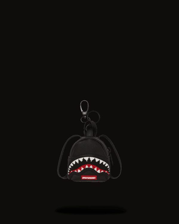 Portachiave Sprayground FLY KNIT MOUTH KEYCHAIN Nero - Foto 1