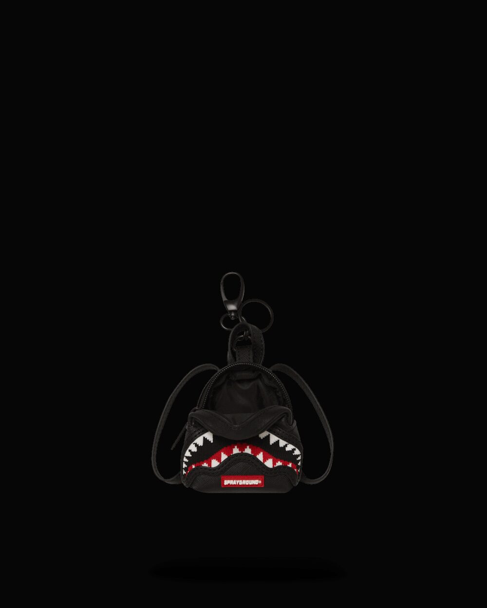 Portachiave Sprayground FLY KNIT MOUTH KEYCHAIN Nero - Foto 3